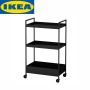 Тележка Ikea Nissafors, черная, 50,5х30х83 см