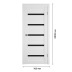 Дверное полотно Atum 7 Snow со стеклом Black Gloss, 700х2000 мм