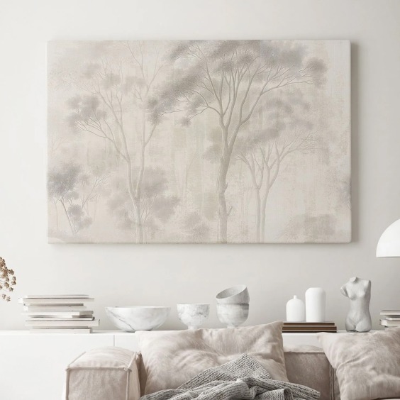 Интерьерная картина "Монохромный лес" на холсте, большая, размер 50 на 80 см #6 Интерьерная картина "Монохромный лес" на холсте, большая, размер 50 на 80 см #6