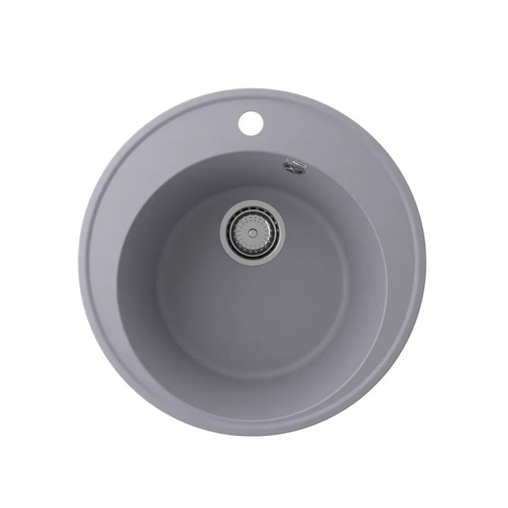 Мойка для кухни кварцевая Ulgran Quartz Nora 485-05, бетон #1