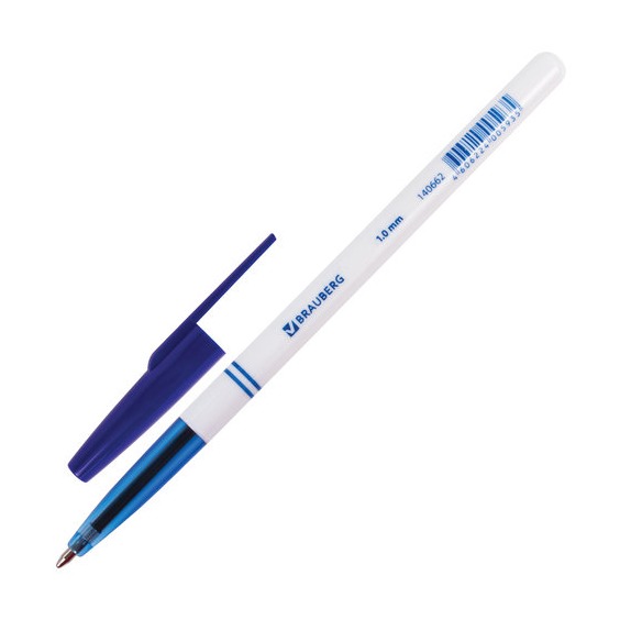 Ручка BRAUBERG шариковая офисная, синяя 1 шт #1 Ручка BRAUBERG шариковая офисная, синяя 1 шт #1