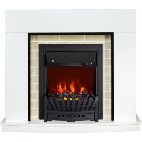 Каминокомплект Montana - Белый с очагом Aspen Black #1