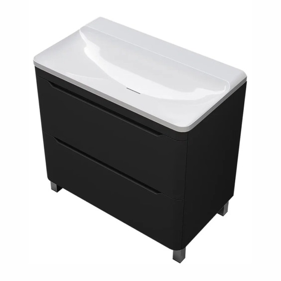 Раковина для ванной полувстраиваемая Uperwood Ocean 80 см, без отверстия под смеситель, белая глянцевая #8