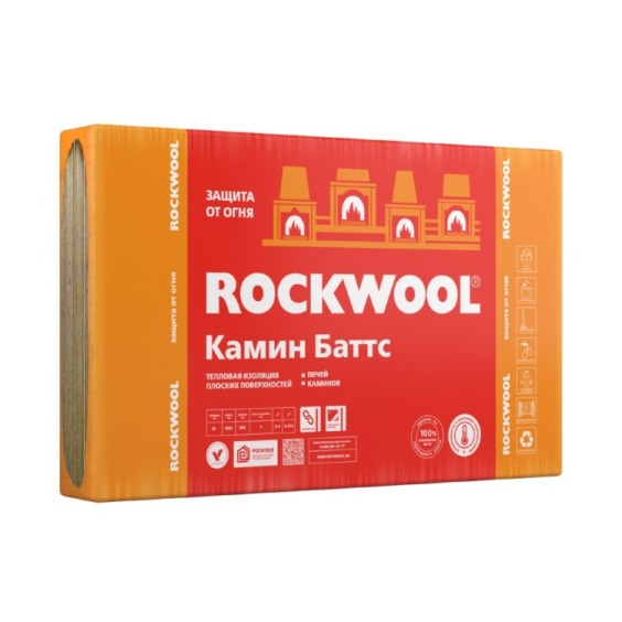 Утеплитель Rockwool Камин Баттс 1000х600х30 мм, 4 шт. уп #2