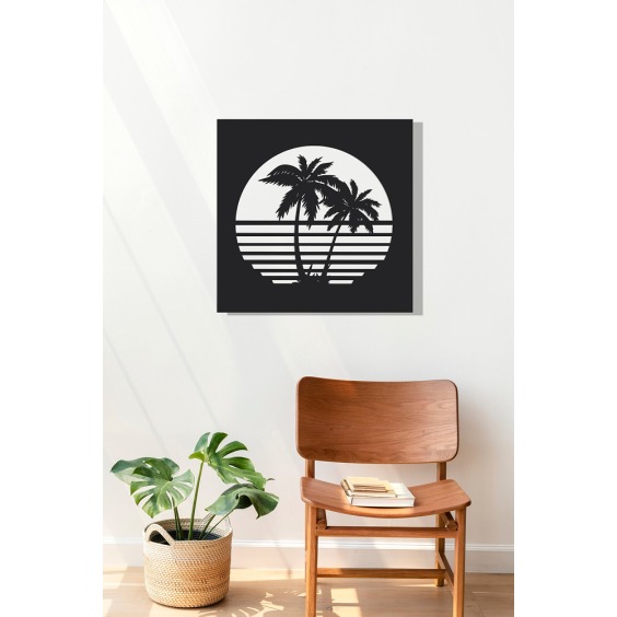 Картина Vice City [ тропический закат ], 45х45х2 см #5