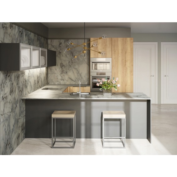 Столешница «Скиф» Оникс тёмный графит арт. 092, 3000 x 600 x 38 мм #2