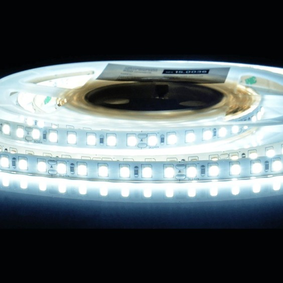 Лента светодиодная AQ Led-Line 2835 120 LED/М 24V 9,6W/м 8мм IP20 Холодный белый 6300-6700 К, 5 м (15.0036) #2