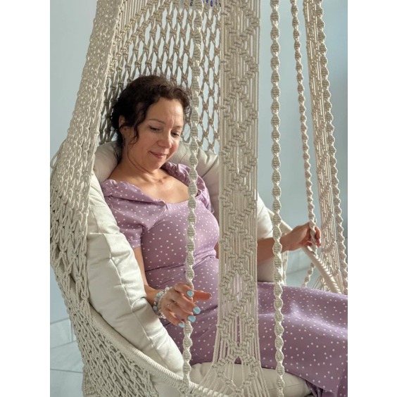 Подвесное кресло-шатёр макраме (70х90) #8