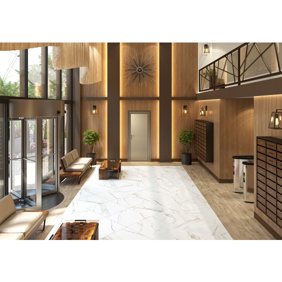 GFU6060ECL04R керамогранит матовый Alma Ceramica Extra Calacatta  600*600 (5 шт в уп/54 м в пал) #3