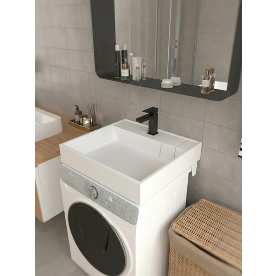 Раковина над стиральной машиной Uperwood Naomi Quartz, 60*60 см, жасмин #4