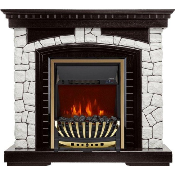 Каминокомплект Glasgow - Венге / Белый с очагом Aspen Gold #1