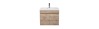 Тумба с раковиной для ванной подвесная Uperwood Eva 49х35х43 см, Крафт Табачный, с дверцами