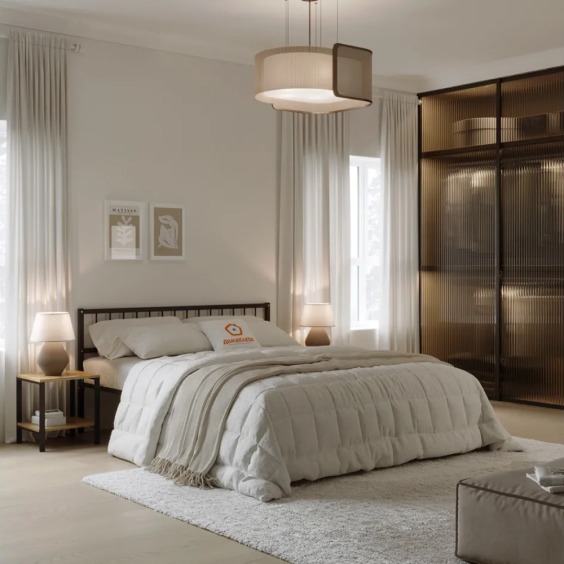 Комплект кровать Металика Б160Х200+В3 Цвет Черный #3