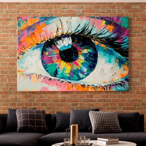 Картина на стену большая на холсте интерьерная "Око", размер 40х60 см #1