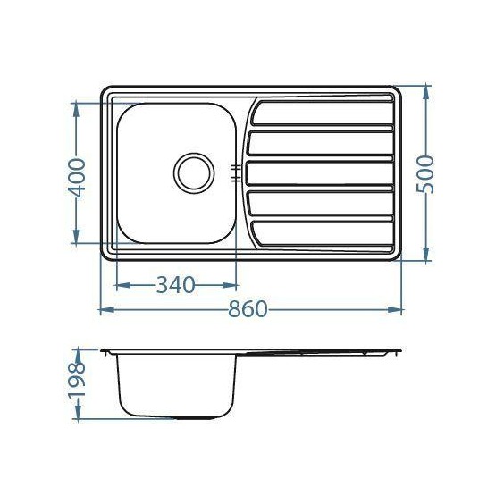 Alveus Zoom 30 NAT-90 860X500 1X кухонная мойка #3