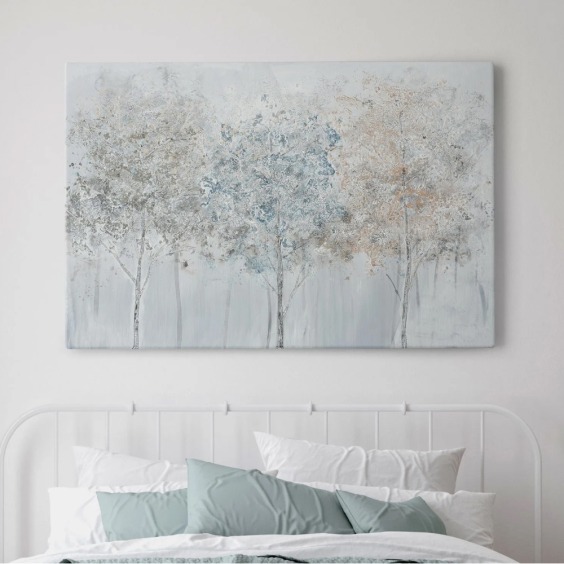 Интерьерная картина "Три березки" на холсте, большая, размер 50х80 см #1 Интерьерная картина "Три березки" на холсте, большая, размер 50х80 см #1