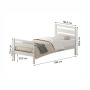 Комплект кровать Лето База 90x190+В3+Н3, обработка белый