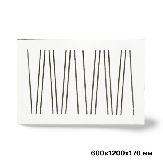 Короб-экран для батареи отопления «Абстракция» белый, 120х60х17 см #1