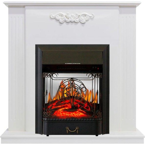 Каминокомплект Capri - Белое дерево делюкс с очагом Majestic FX M Black #1