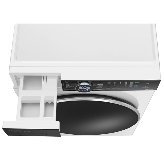 Стиральная машина с сушкой 2 в 1, инвертором и паром Meferi MFWD1071216WH Comfort Plus отдельностоящая белая, с прямым приводом, загрузка 10 кг стирка, 7 кг сушка #11