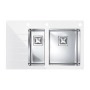 Alveus Crystalix 20 (белпя) 860X540 1+1/2 правая кухонная мойка