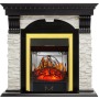 Каминокомплект Dublin - Венге / Сланец белый с очагом Majestic FX M Brass