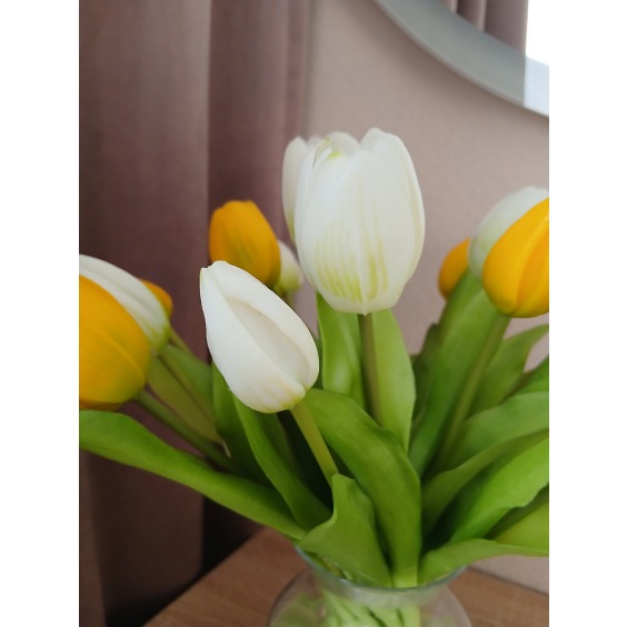 Букет силиконвых тюльпанов с имитацией воды #4