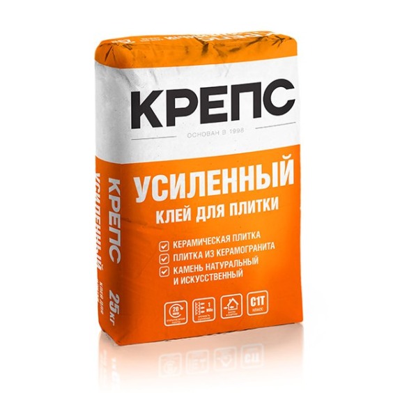 Крепс Усиленный клей для плитки  25кг (56 шт) #1