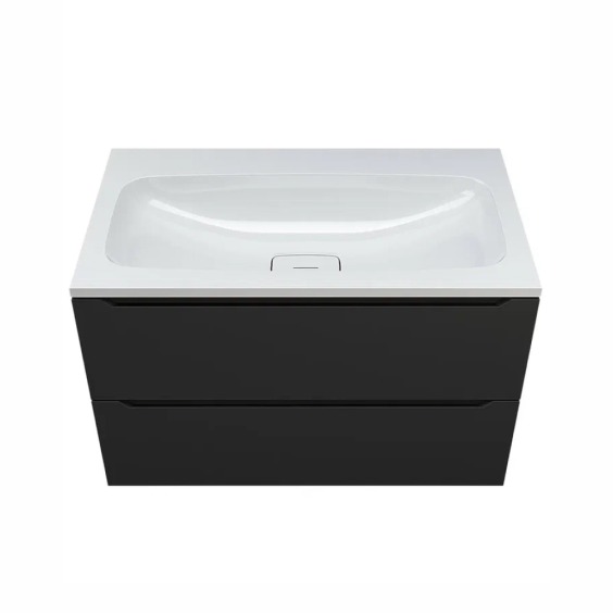 Раковина для ванной Uperwood Smile 80 см, белая глянцевая без отверстия под смеситель #6