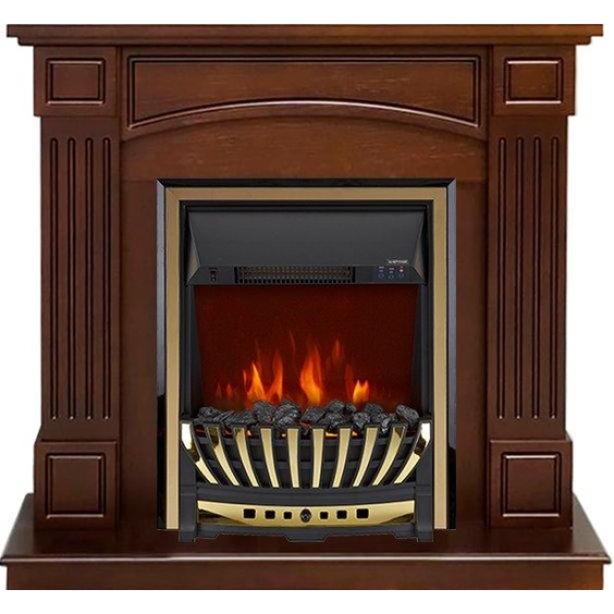 Каминокомплект Boston - Темный дуб (Высота 925см) с очагом Aspen Gold #1