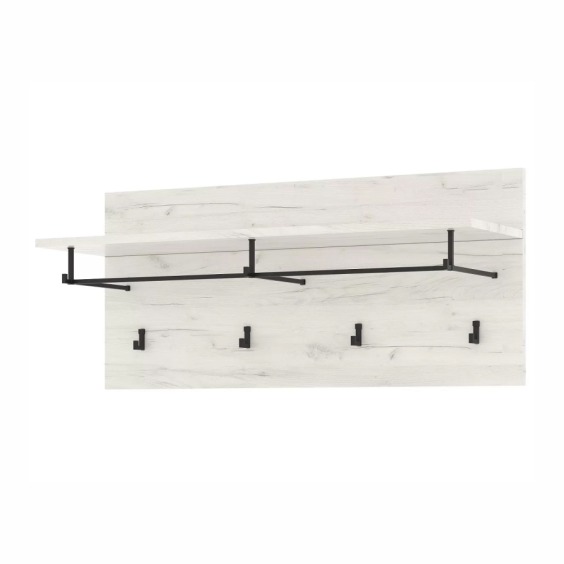 Вешалка Гретта 900 Крафт белый-Антрацит (прихожая) #1