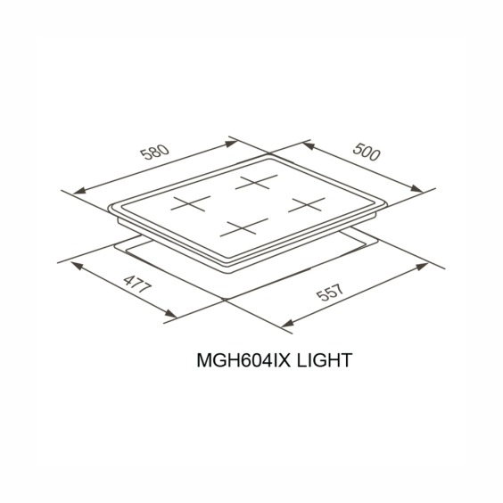 Варочная панель газовая Meferi MGH604IX Light #16