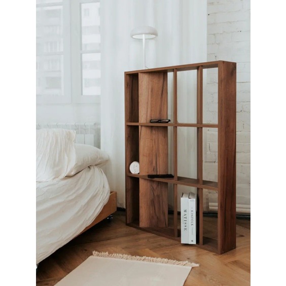 Узкий стеллаж стенки под 45 градусов стандарт, 1000х1054х150 мм, Дуб крафт табак #9