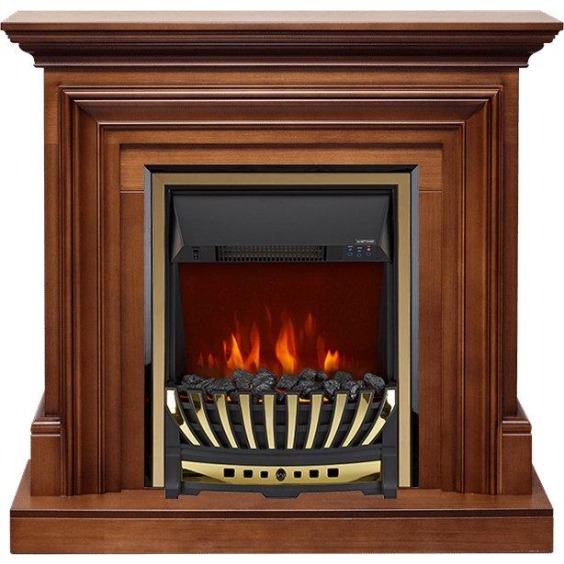 Каминокомплект Bradford - Орех с очагом Aspen Gold #1