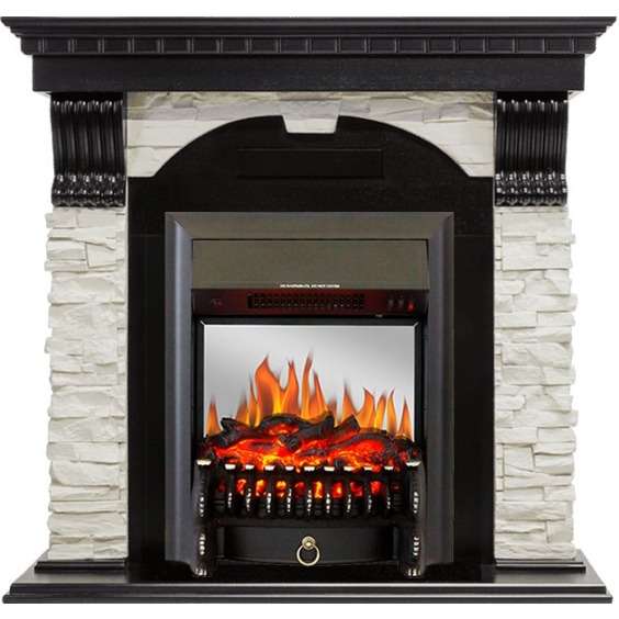 Каминокомплект Dublin - Венге / Сланец белый с очагом Fobos FX M Black #1 Каминокомплект Dublin - Венге / Сланец белый с очагом Fobos FX M Black #1