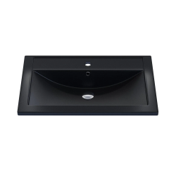 Раковина для ванной кварцевая Uperwood Foster Quartz 70х45,5х17,5 см, черная матовая, космос