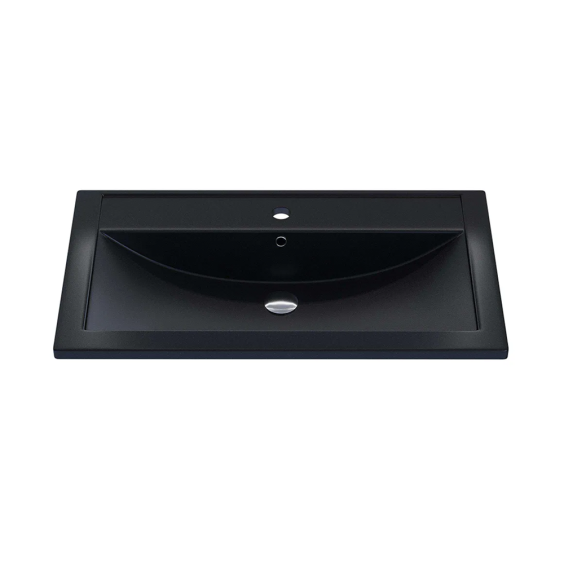 Раковина для ванной кварцевая Uperwood Foster Quartz 80х45,5х17,5 см, черная матовая, космос #1