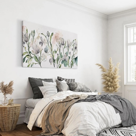 Интерьерная картина "Акварельная флора" на холсте, большая, размер 60х90 см #7 Интерьерная картина "Акварельная флора" на холсте, большая, размер 60х90 см #7