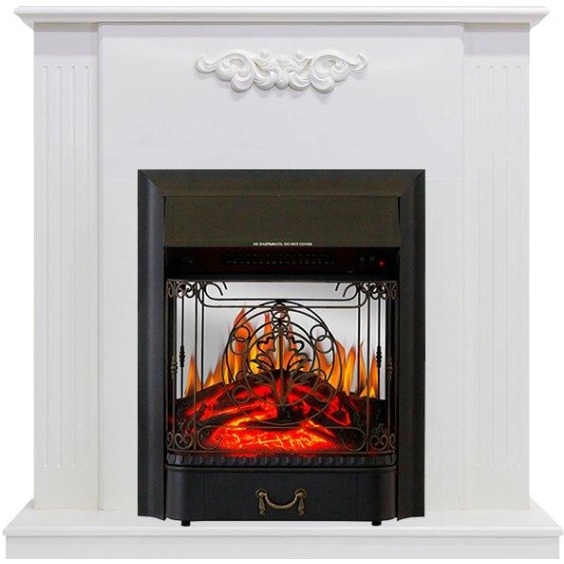 Каминокомплект Lumsden - Белый дуб с очагом Majestic FX M Black #1