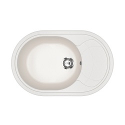 Мойка для кухни из искусственного камня Ulgran U-610-341, ультра-белый