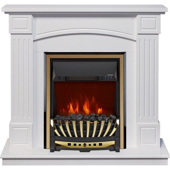 Каминокомплект Boston - Белый (Высота 925см) с очагом Aspen Gold #1