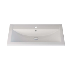 Раковина для ванной кварцевая Uperwood Foster Quartz 80х45,5х17,5 см, белая матовая, жасмин
