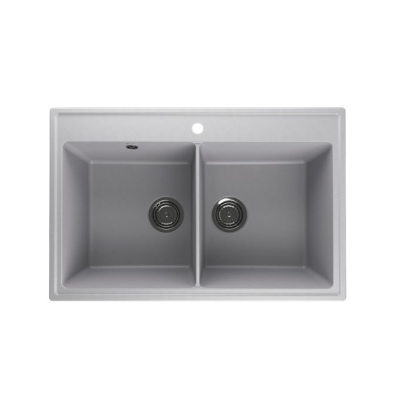 Мойка для кухни кварцевая Ulgran Quartz Ruma 780-04, платина #1