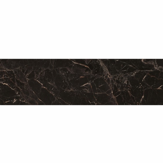Кромка пластиковая с клеем «Скиф» Мрамор Марквина чёрный глянец арт. 020, 3000 x 50 мм #1