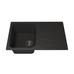Кухонная мойка кварцевая Uperwood Quartz UPD-04-04, прямоугольная, черная