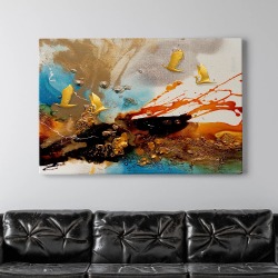 Картина на стену большая на холсте интерьерная "Китайская абстракция", размер 40х60 см