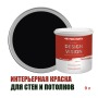 Краска для стен водоэмульсионная интерьерная матовая Profipaints Silver Design Vision 9л, Черный