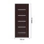 Дверь межкомнатная DK-Doors D-1 Венге/Матовое стекло, 2000х700, Полотно