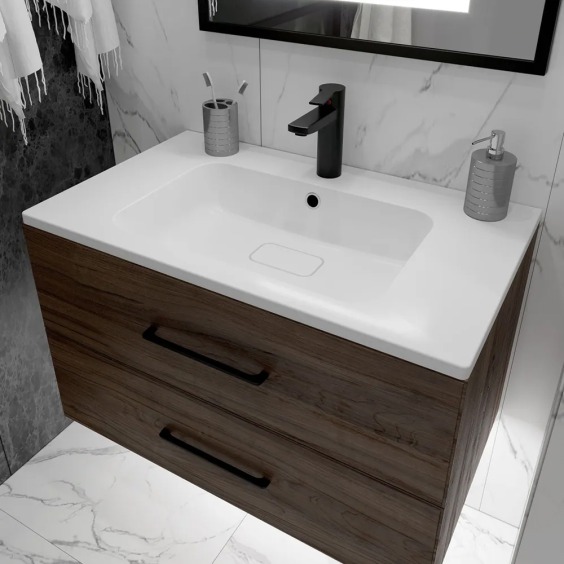 Раковина для ванной Uperwood Lagoon 80х48х14,2 см, белая глянцевая #2