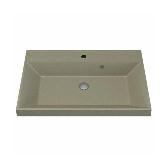 Раковина для ванной кварцевая Uperwood Classic Quartz 70х45х15 см, бежевая матовая, десерт #1
